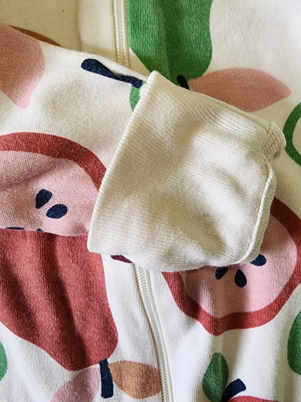Wonder Nation Newborn 100% Cotton Footed One-Piece Pear Pajamas.